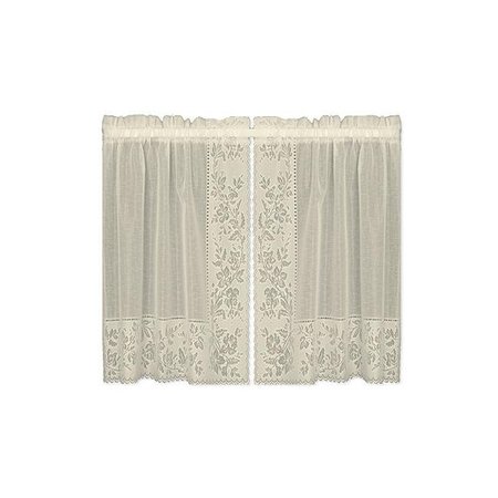 HERITAGE LACE Heritage Lace 6280E-6030PR Sonata 60 x 30 in. Tier Pair - Ecru 6280E-6030PR